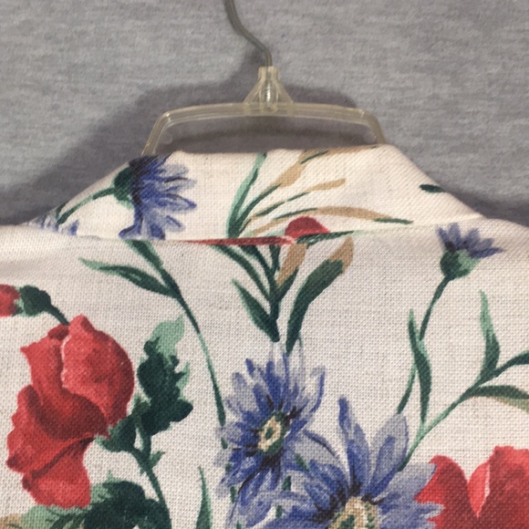 JOANNA Floral Spring Trendy Career Jacket The Look of Linen without the Wrinkles - Picture 4 of 16